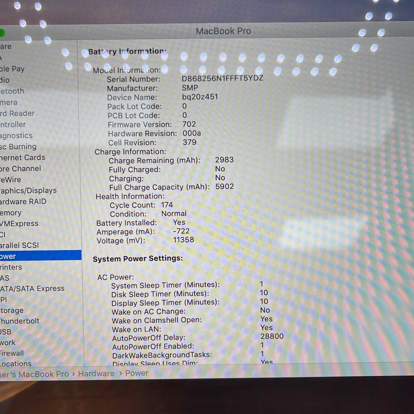 2014 Apple MacBook Pro 13.3" i5 2.6GHz 8GB RAM 128GB SSD Silver A1502 Read