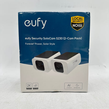 New eufy SoloCam S230 (2-Cam Pack) Bullet Security Camera T8124R