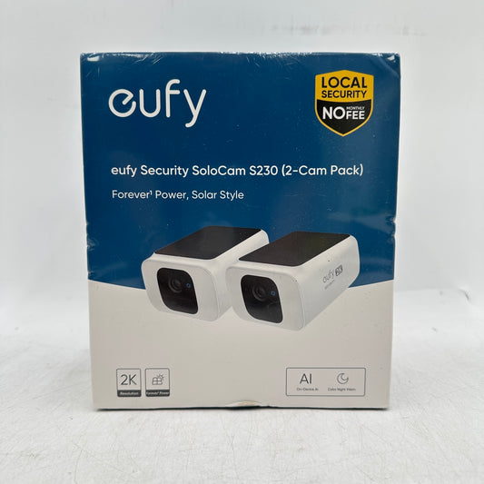 New eufy SoloCam S230 (2-Cam Pack) Bullet Security Camera T8124R