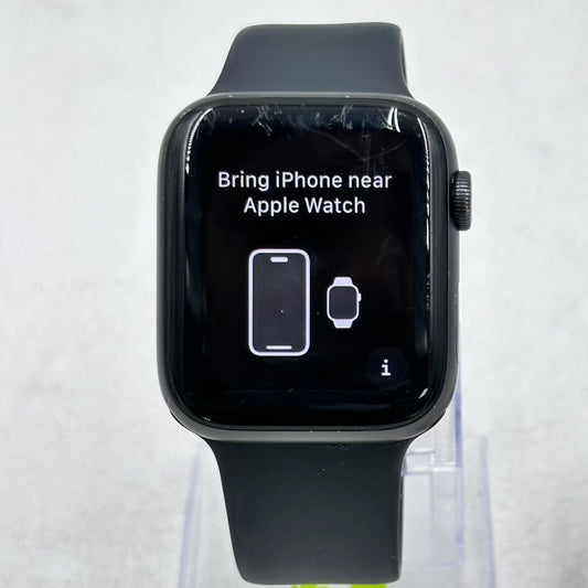 Factory Unlocked Apple Watch Series 6 44MM Black Aluminum + Sport Band M07H3LL/A