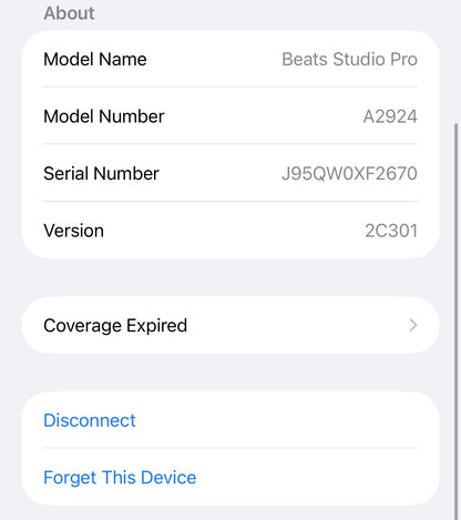 Beats Studio Pro Wireless Over-Ear Bluetooth Headphones Deep Brown A2924