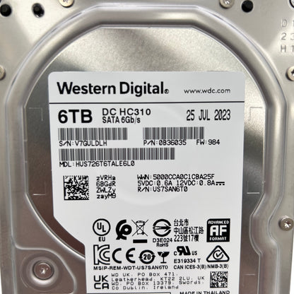 Western Digital WD 3.5" UltraStar DC HC310 6TB SATA III 6Gbps HDD 0B36035