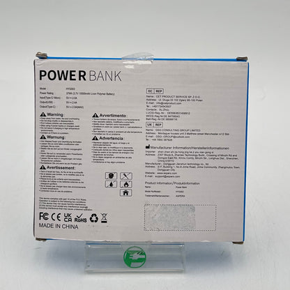 New AsperX HYG003 10000mAh Power Bank Black 2-Pack