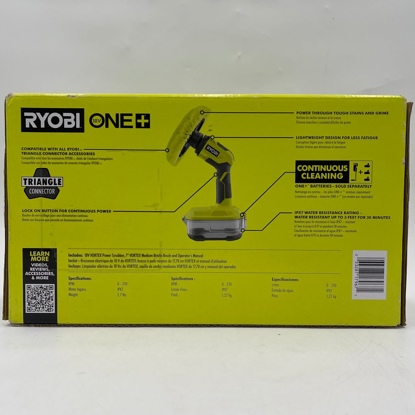 New Ryobi P4510 18V Vortex Power Scrubber