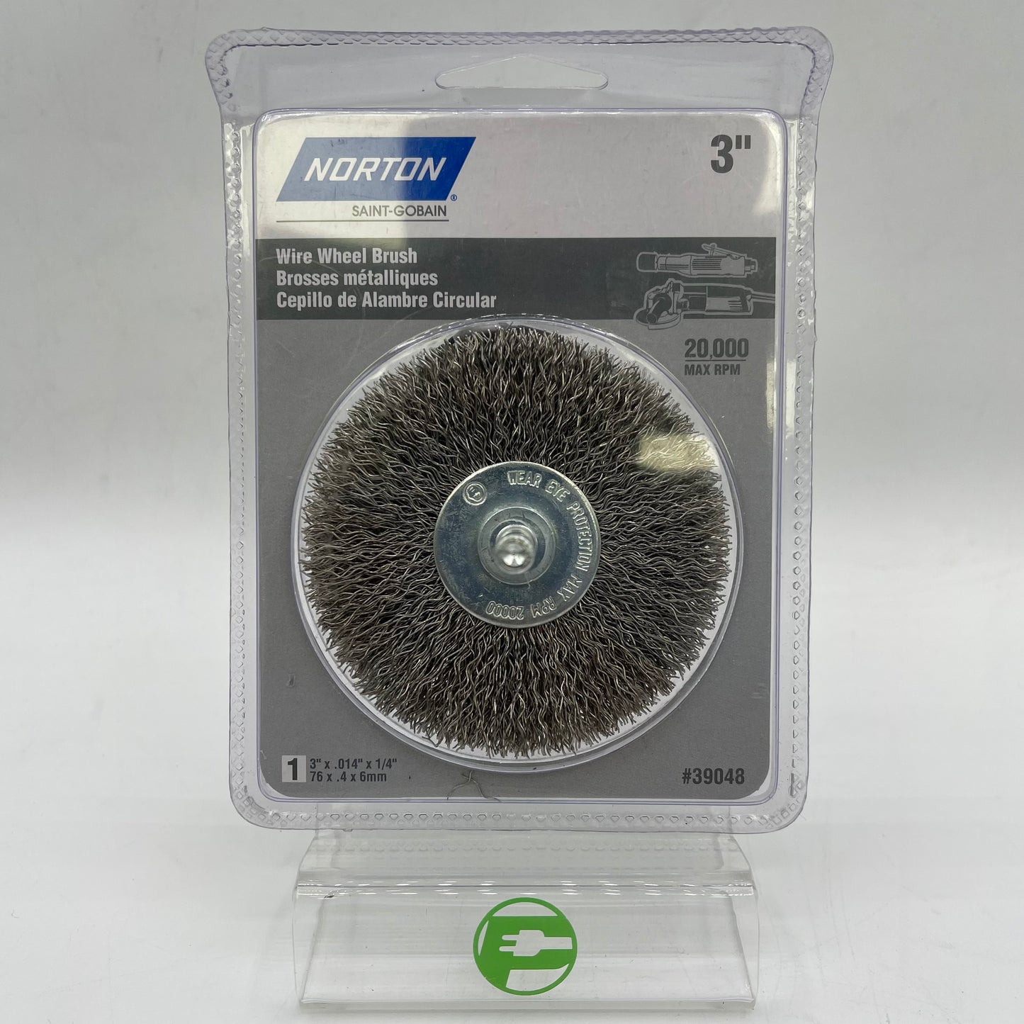 New Norton 3" Wire Wheel Brush 39048