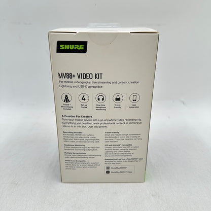 New Shure MV88+ Mobile Video Kit MV88+DIG+VIDKIT