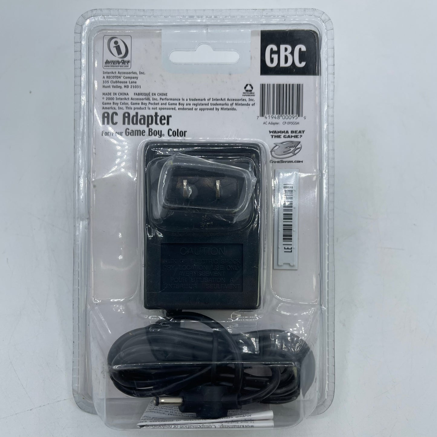 New InterAct AC Adapter Game Boy Color GBC Adapter