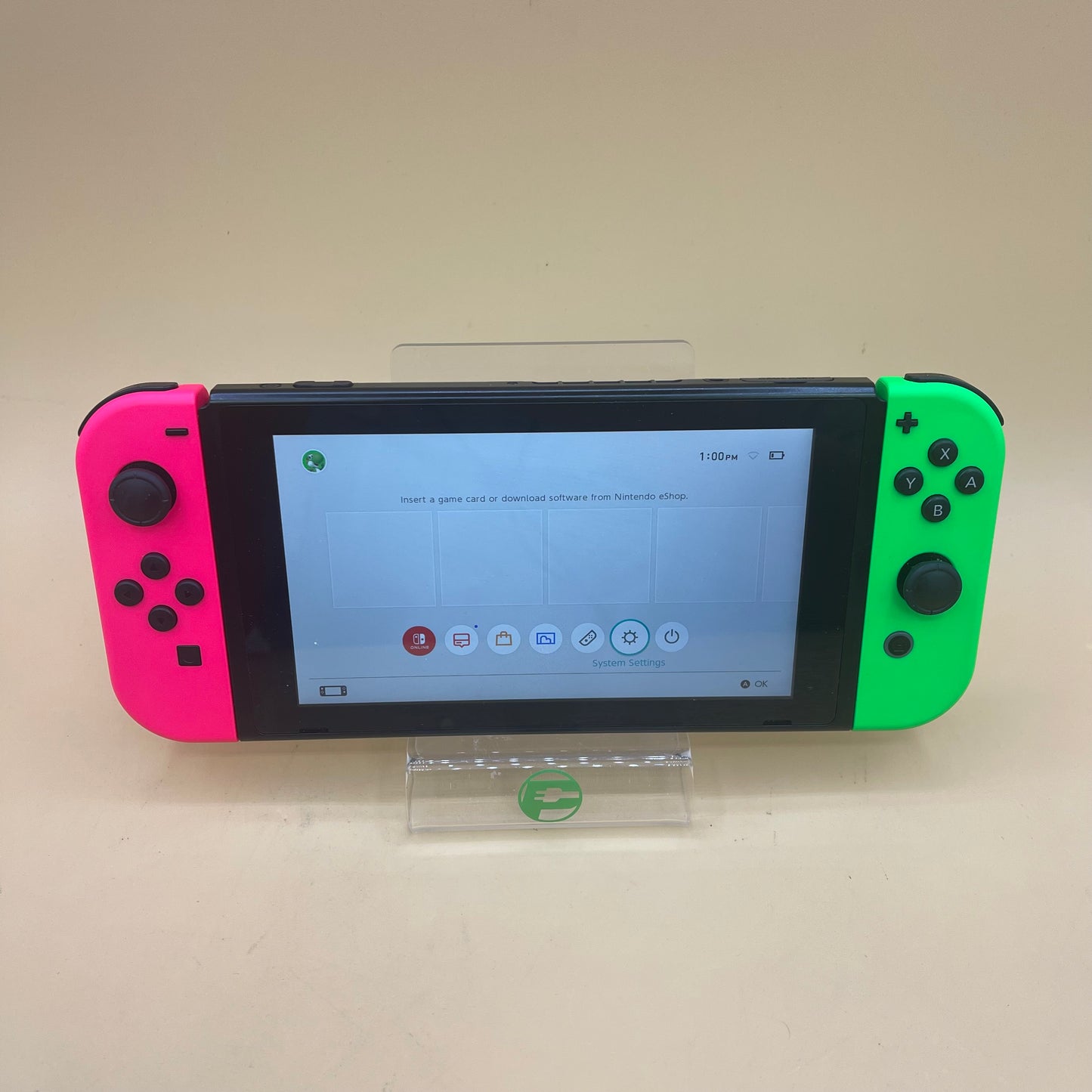 Nintendo Switch v2 Video Game Console HAC-001(-01) Green/Red