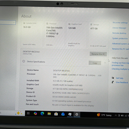 Lenovo ThinkPad X1 CARBON GEN 9 14" i7-1185G7 3.0GHz 16GB RAM 512GB SSD