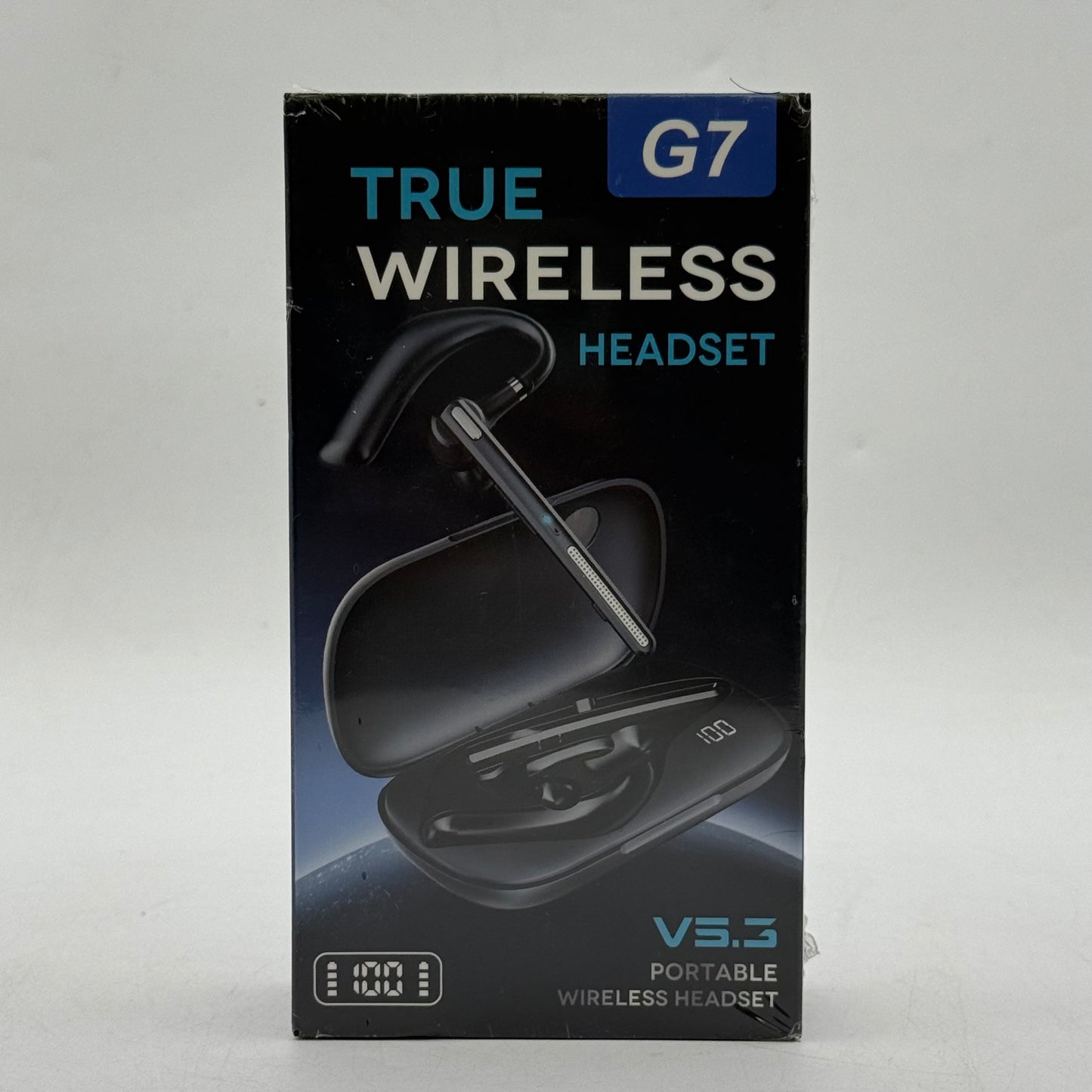 New G7 V5.3 Portable Bluetooth Wireless Headset Black