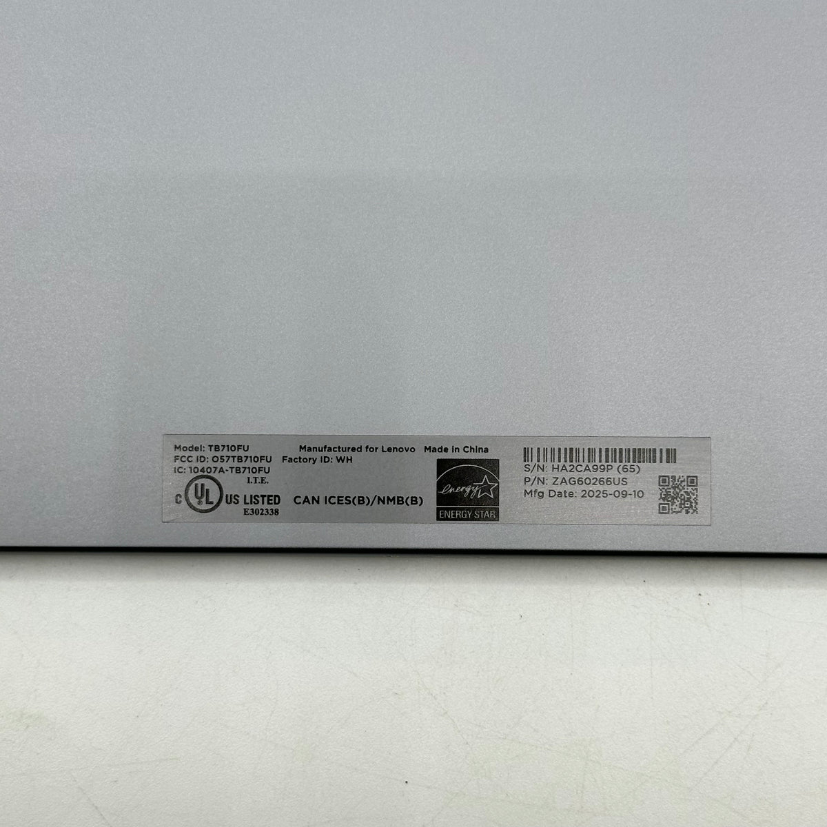WiFi Only Lenovo Yoga Tab 256GB Luna Grey TB710FU