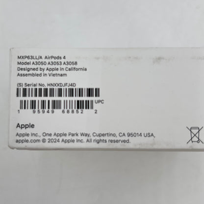 New Apple AirPods 4th Gen with Charging Case A3050 A3053 A3058 MXP63LL/A