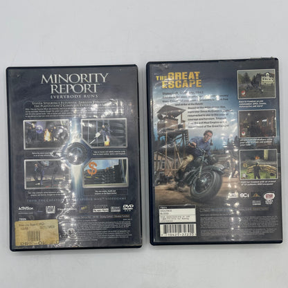 Lot of 2 Sony PlayStation 2 PS2 Games Minority Report |The Great Escape