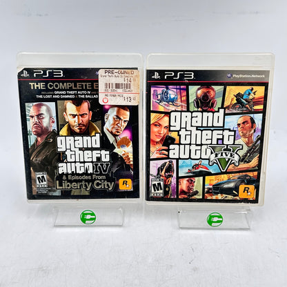 Lot of 2  PlayStation 3 PS3 Games Grand Theft Auto (GTA) IV & V