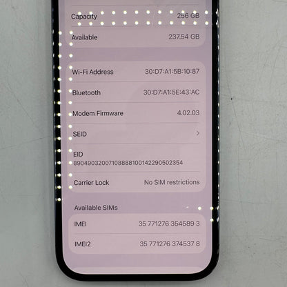 Factory Unlocked Apple iPhone 14 Pro 256GB Deep Purple MQ1D3LL/A