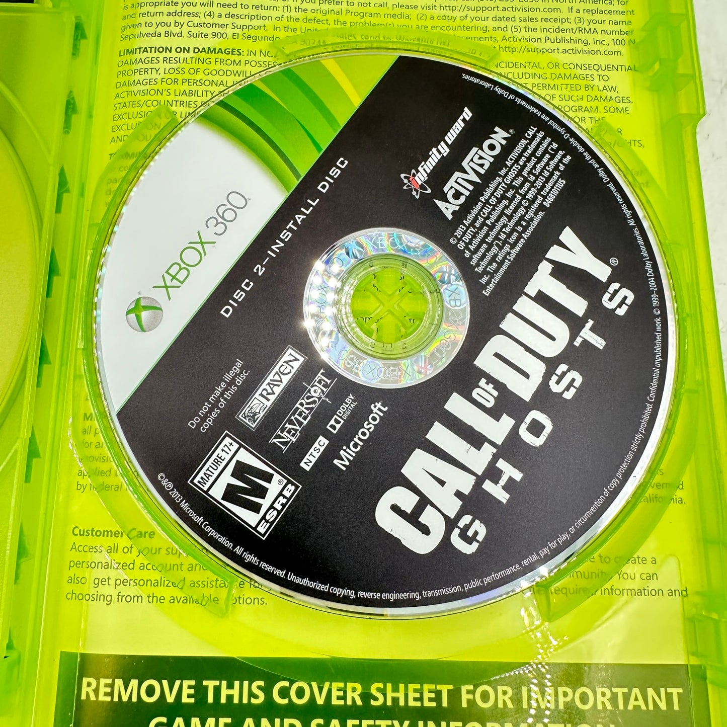 Lot of 2 Microsoft Xbox 360 Games [COD Ghosts & AC Brotherhood]