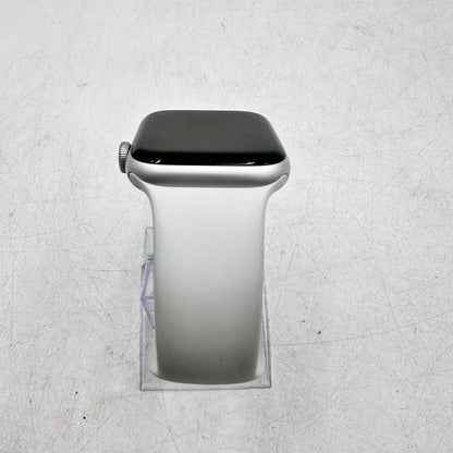 Unlocked Apple Watch SE 2nd Gen 44MM Silver Aluminum White Sport Band MNU63LL/A