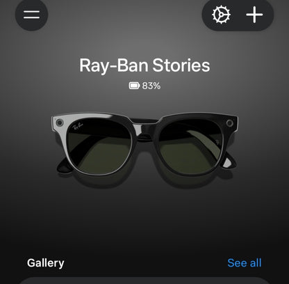 Ray-Ban Stories Wayfarer Shiny Black Standard RW005 601/71 AI Smart Glasses