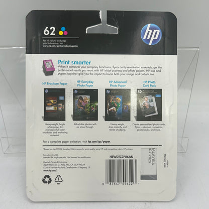 New HP 62 C2P06AN Tri-color Ink Cartridge
