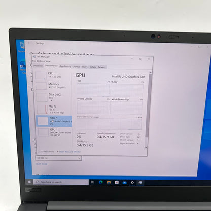 Lenovo ThinkPad P1 Gen 2 15.6" i7-9850H 2.6GHz 32GB RAM 1TB SSD Quadro T1000