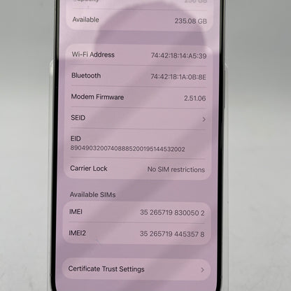Factory Unlocked Apple iPhone 16 Pro 256GB White Titanium MYMH3LL/A