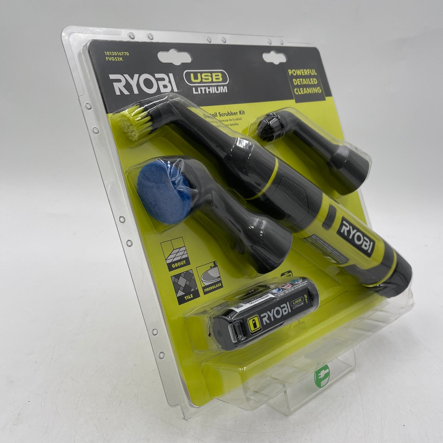 New Ryobi FVG52K 4V Detail Scrubber Kit