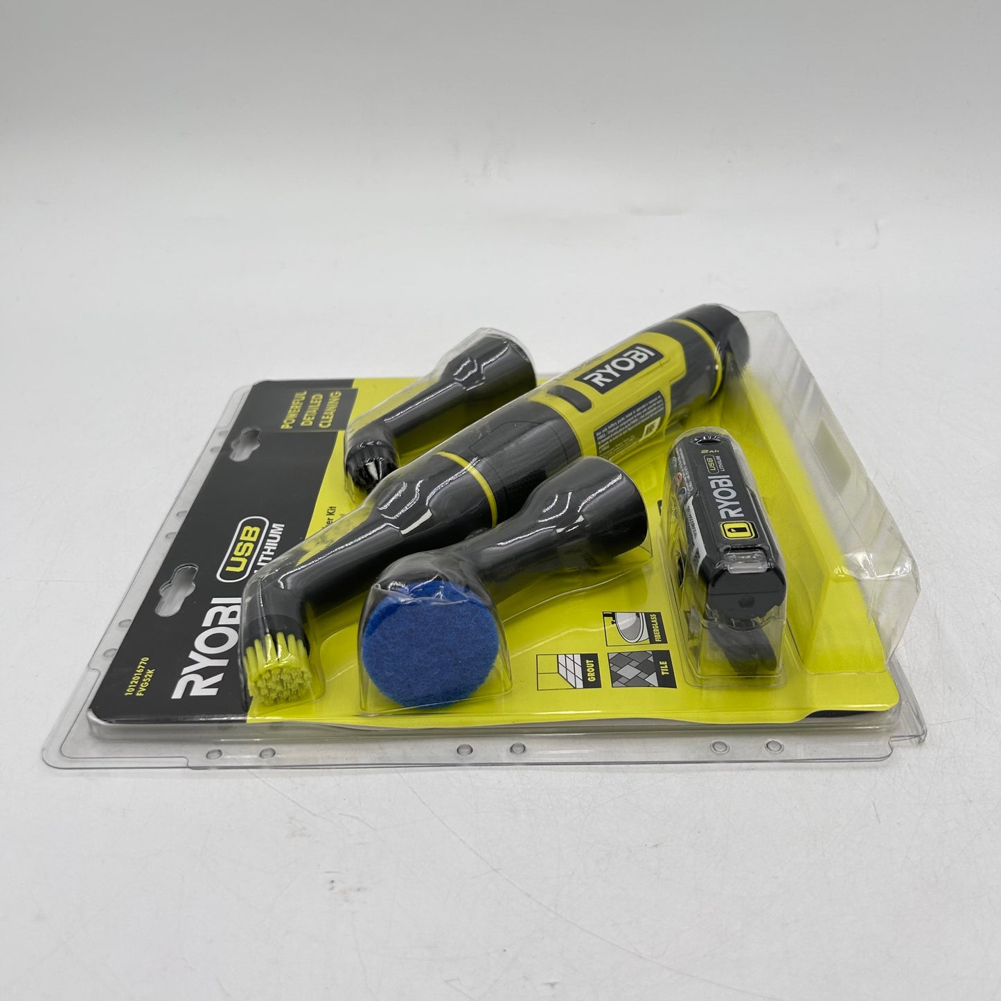 New Ryobi FVG52K 4V Detail Scrubber Kit