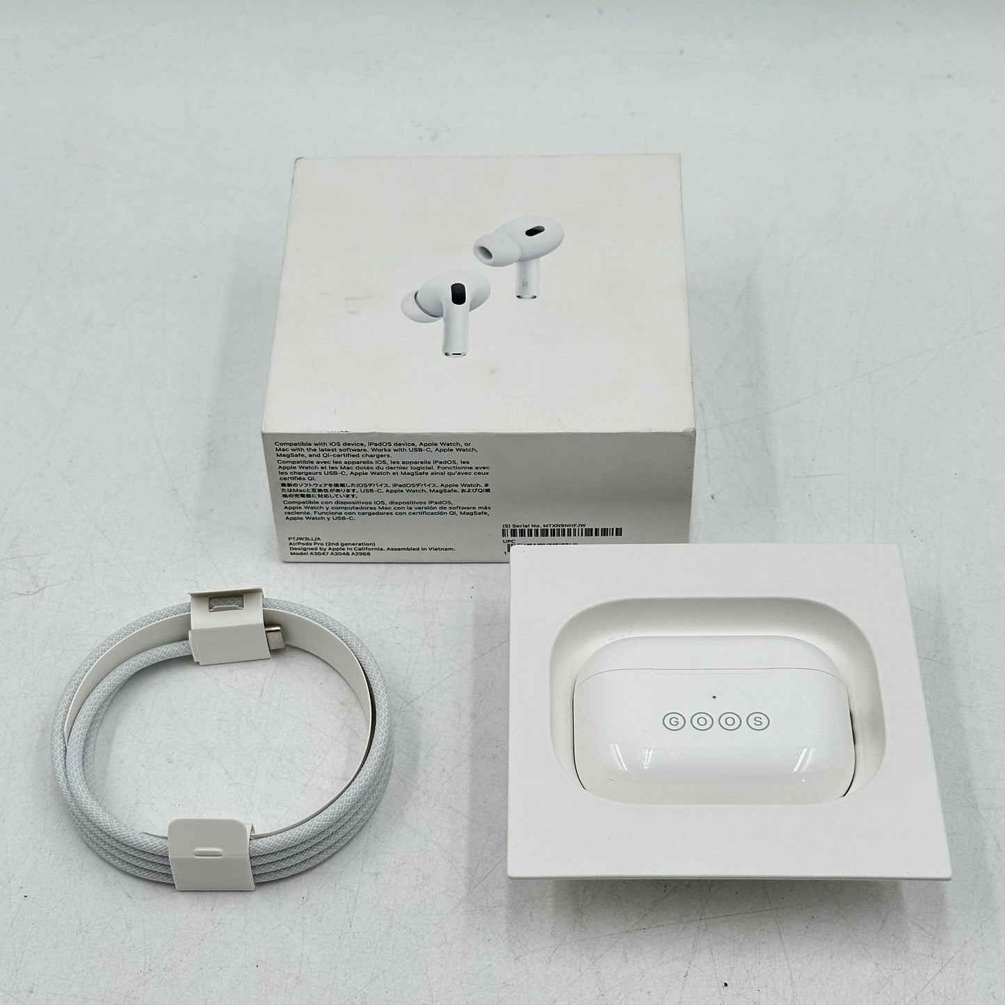 Apple AirPods Pro 2nd Gen with MagsSafe Charging Case USB-C PTJW3LL/A READ