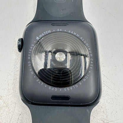 Unlocked Apple Watch SE 2nd Gen 44MM Black Aluminum w/ Black Sport Band