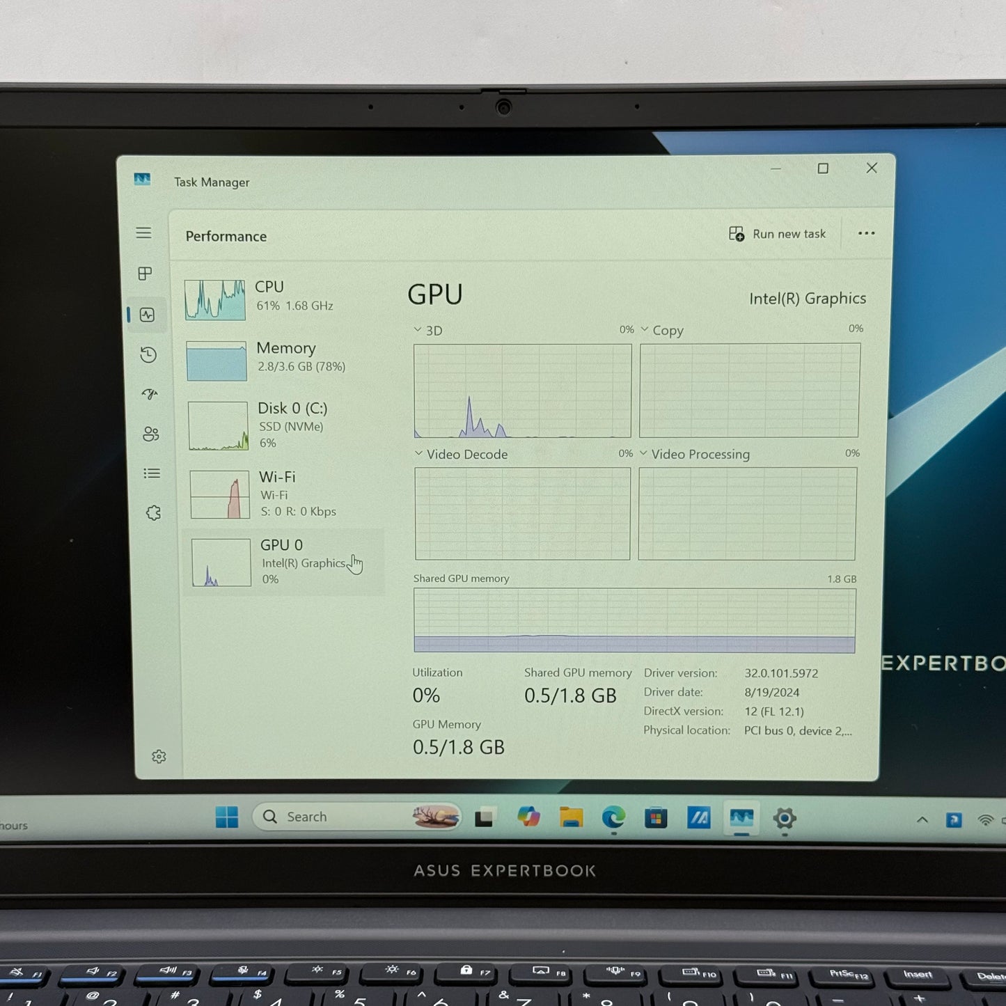 Asus Expertbook B1403CTA 14" N150 0.8GHz 4GB RAM 128GB SSD