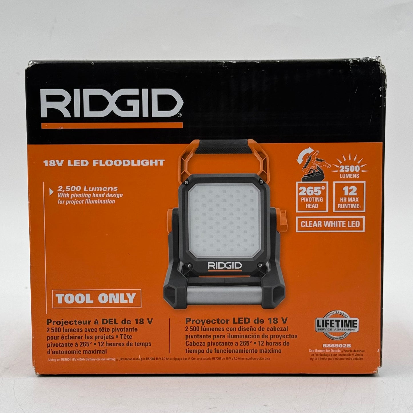 New Ridgid R86902B 18V LED Floodlight