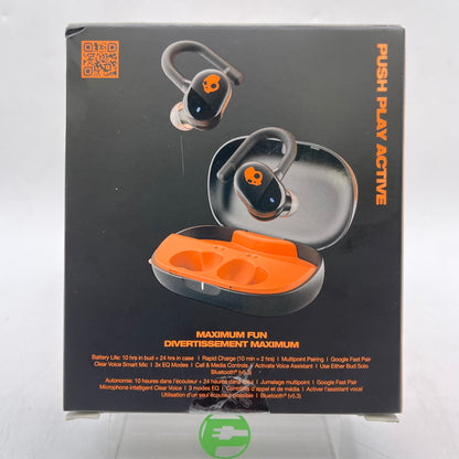 New Skullcandy Push Play True Wireless Bluetooth Earbuds Black S2PPW