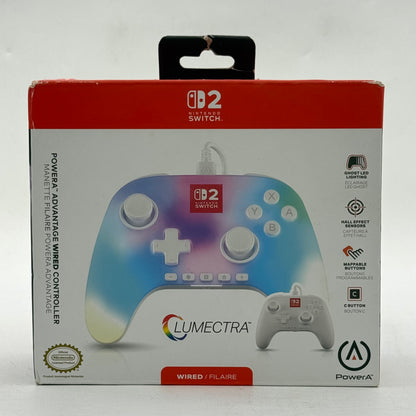 New PowerA Advantage Wired Controller White NSGP0524-01 Controller For Switch 2