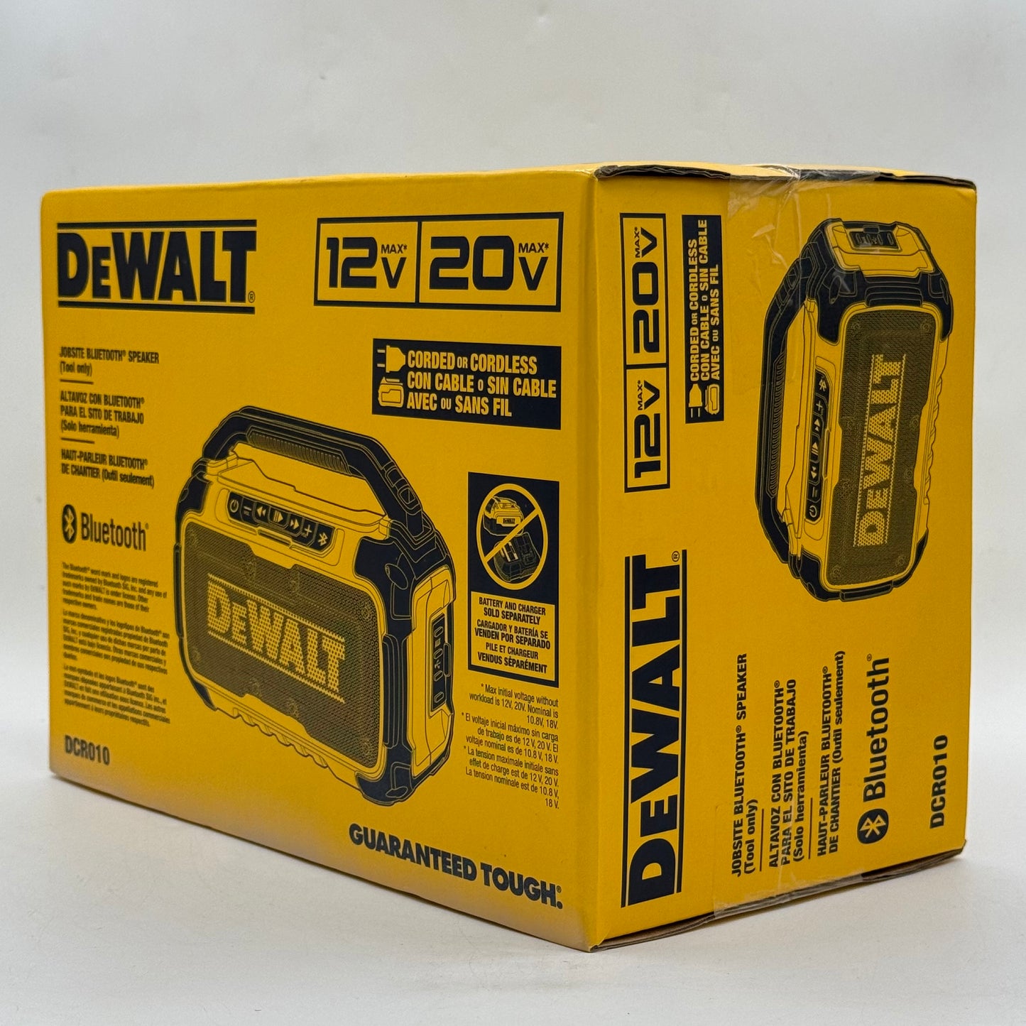 New DeWalt DCR010 12V/20V MAX Jobsite Bluetooth Speaker