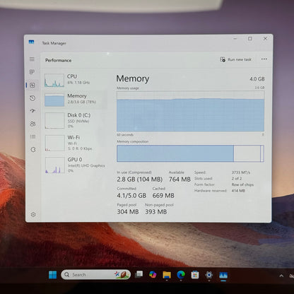 Microsoft Surface Pro 7 1866 12.3" i3-1005G1 1.2GHz 4GB RAM 128GB SSD