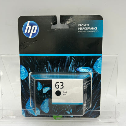 New HP 63 F6U62AN Black Noir Ink Cartridge