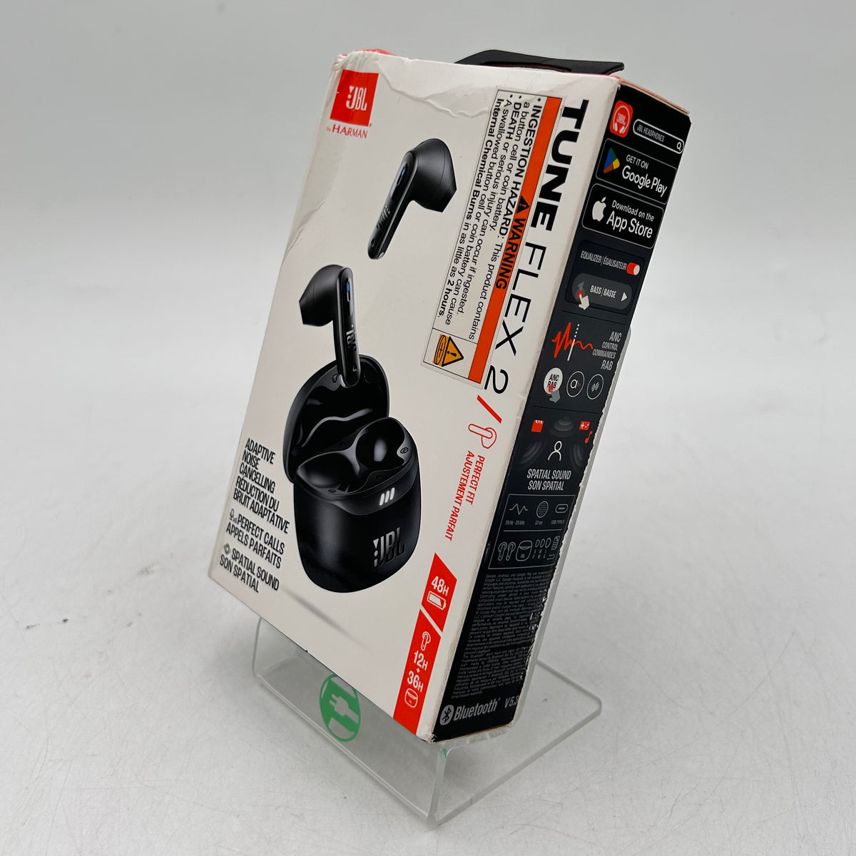 New JBL Tune Flex 2 Noise Cancelling Wireless Earbuds Black JBLTFLEX2BLKAM
