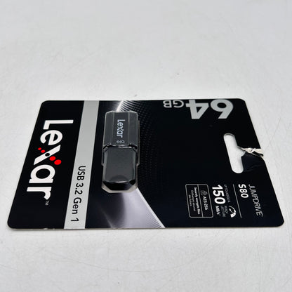 New Lexar JumpDrive S80 64GB USB 3.2 Gen 1  Flash Drive LJDS080064G-BNBNU