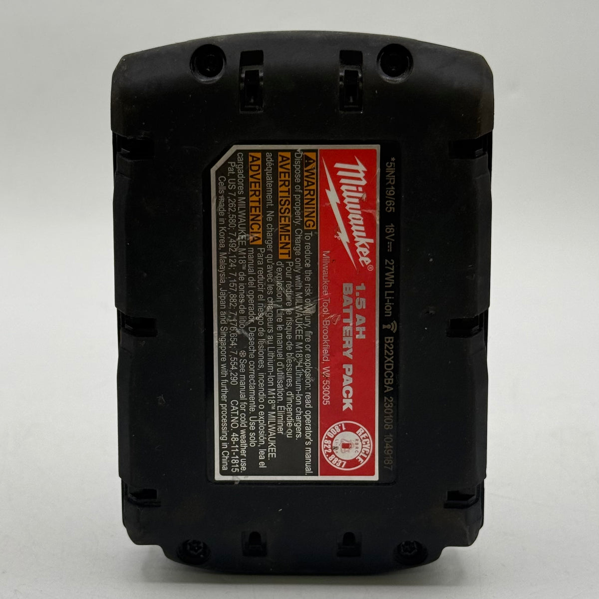 Milwaukee M18 REDLITHIUM CP1.5 18V Power Tool Battery 48-11-1815