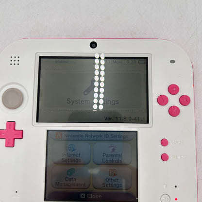 Nintendo 2DS Handheld Game Console Only FTR-001 Pink/White