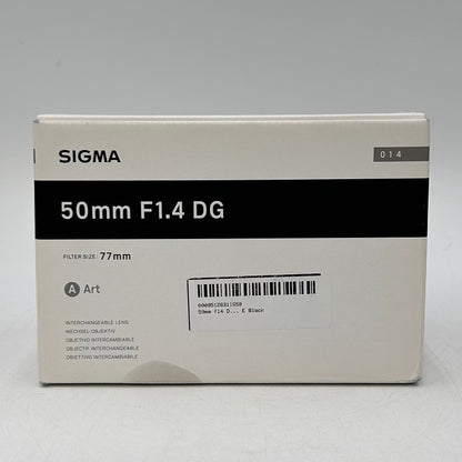 New Sigma Art Lens 50mm f/1.4 DG For Sony E-Mount Fixed/Prime Lens