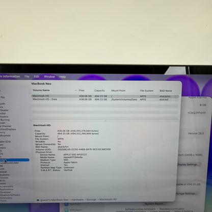 2026 Apple MacBook Neo 13" A18 Pro 5C GPU 4.0GHz 8GB RAM 512GB SSD A3404