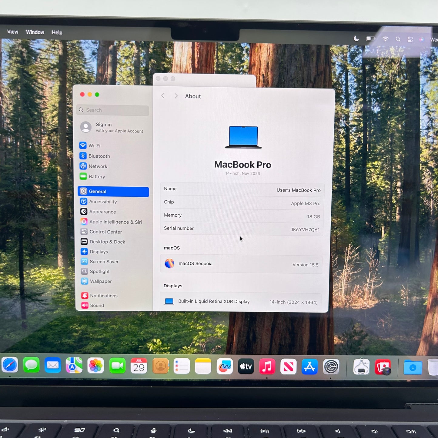 2023 Apple MacBook Pro 14" M3 Pro 14C GPU 4.0GHz 18GB RAM 512GB SSD A2992