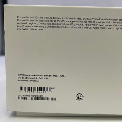 Apple AirPods Max Wireless Over-Ear Headphones Silver MGYJ3AM/A