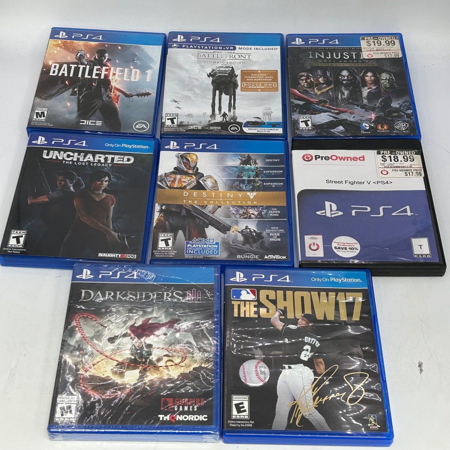 Lot of 8 Sony PS4 Games