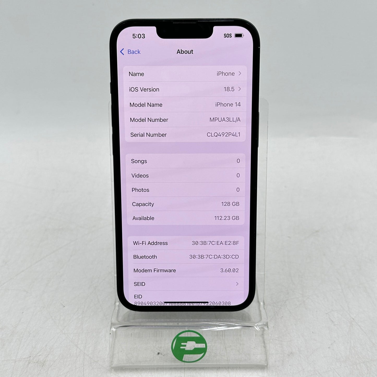 T-Mobile Apple iPhone 14 128GB Midnight MPUA3LL/A