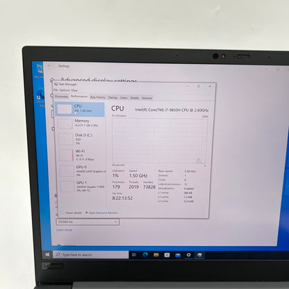 Lenovo ThinkPad P1 Gen 2 15.6" i7-9850H 2.6GHz 32GB RAM 1TB SSD Quadro T1000
