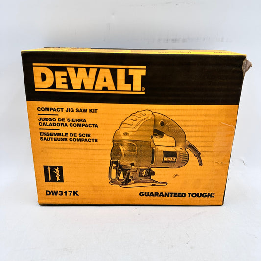 New DeWalt DW317K 120V AC 5.5 Amp Motor Compact Jig Saw Kit