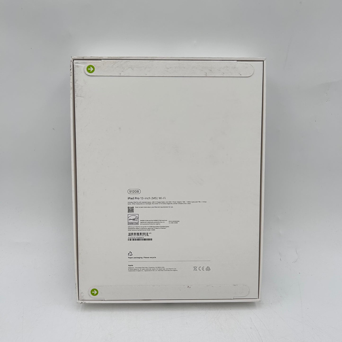 New WiFi Only Apple iPad Pro 13" M5 512GB Space Black MDYL4LL/A