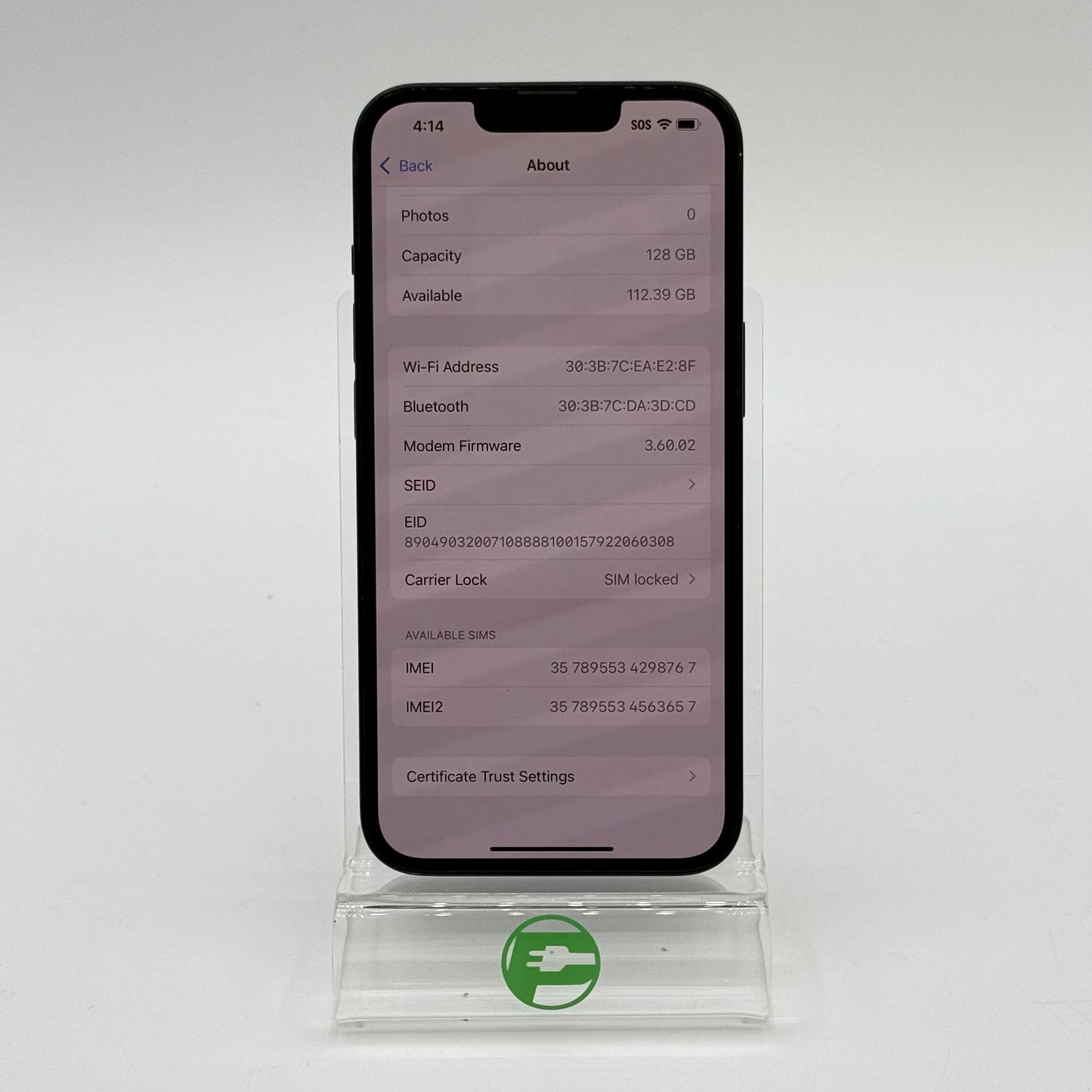 T-Mobile Apple iPhone 14 128GB Midnight MPUA3LL/A